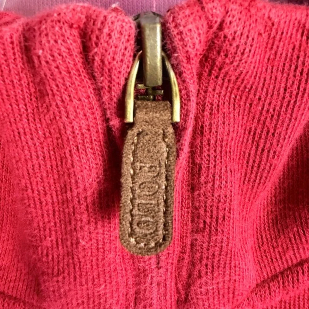 Polo Ralph Lauren Men's Size M Red Estate Rib Pony‎ Cotton 1/4 Pullover Sweater